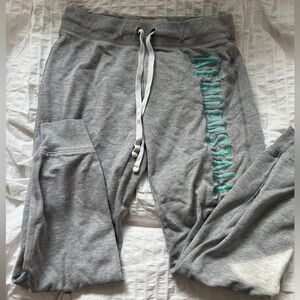 Vintage Low Rise Aeropostale Gray Sweatpants with Teal Logo